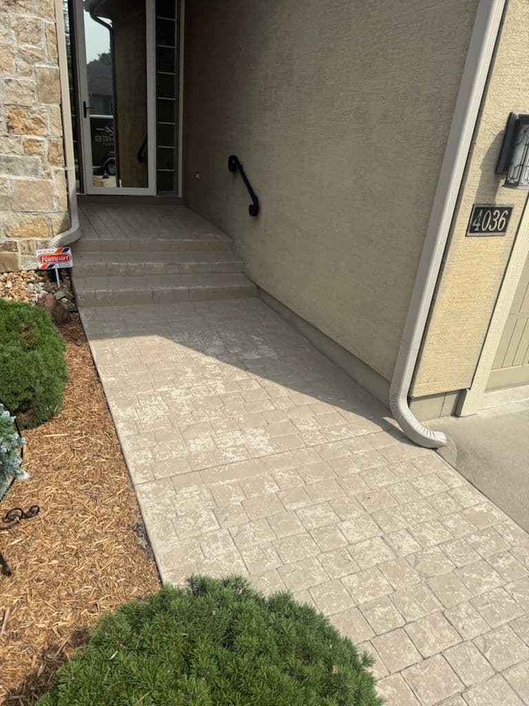 Gallery photos for Entryway Transformation with Stunning Walkway Update: Image #1